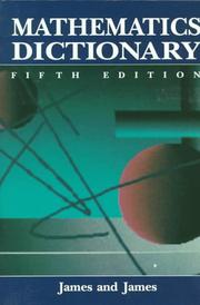 Cover of: Mathematics dictionary by Robert C. James