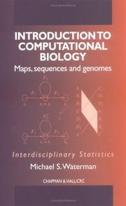 Cover of: Introduction to computational biology by Michael S. Waterman