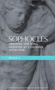 Cover of: Sophocles Plays 1 (Methuen's World Dramatists)