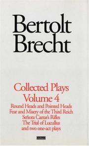 Cover of: Collected Plays (Bertolt Brecht: Plays, Poetry & Prose)