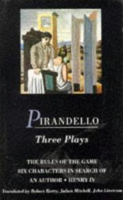 Cover of: Pirandello Three Plays (World Classics)