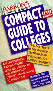 Cover of: Barron's Compact Guide to Colleges (11th ed) by Barron's Educational Series College Division