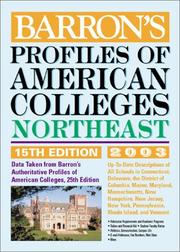 Cover of: Profiles of American Colleges, Northeast (2003 Edition)