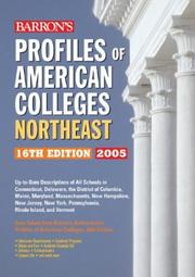 Cover of: Profiles of American Colleges, Northeast (Barron's Profiles of American Colleges: Northeast) by Barron's Educational Series