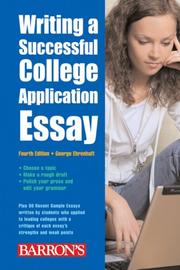 Cover of: Writing a Successful College Application Essay by George Ehrenhaft