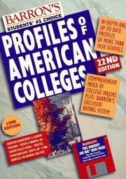 Profiles of American Colleges (22nd ed) by Tessa Krailing