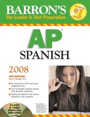 Cover of: Barron's AP Spanish--2008 with 3 Audio CDs and CD-ROM