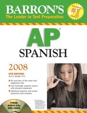 Cover of: Barron's AP Spanish--2008 with 3 Audio CDs (Barron's How to Prepare for the Ap  Spanish  Advanced Placement Examination)