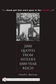 Cover of: Thank God That Sow's Gone to the Butcher ...: 2000 Quotes from Hitler's 1000-year Reich