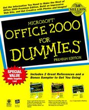Cover of: Microsoft Office 2000 for Dummies Premium Edition by Wallace Wang, Asha Dornfest