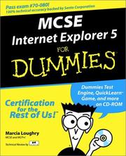 Cover of: McSe Internet Explorer 5 for Dummies