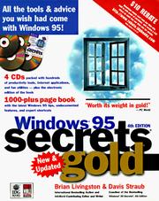 Cover of: Windows 95 Secrets Gold by Brian Livingston, Davis Straub