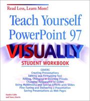 Cover of: Teach Yourself Microsoft Powerpoint 97 Visually Student Workbook