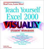 Cover of: Teach Yourself Excel 2000 VISUALLY Student Workbook