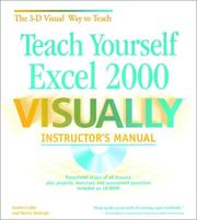 Cover of: Teach Yourself Excel 2000 VISUALLY: Instructor's Manual