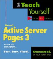 Cover of: Teach Yourself Active Server Pages 3 (Teach Yourself) by Sandra E. Eddy, Simon St Laurent, Scott Kallmeyer