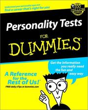 Personality Tests for Dummies(r) by Dummies