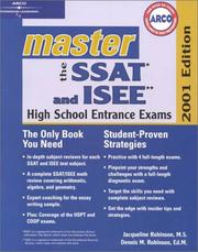 Cover of: Arco Master the Ssat and Isee 2001: High School Entrance Exams (Master the Ssat and Isee)