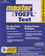 Cover of: Master the Toefl Test 2001 (Arco Master the TOEFL (W/CD))