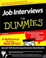 Cover of: Job Interviews for Dummies / Job Hunting for Dummies