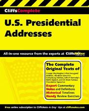 Cover of: Cliffscomplete American Historical Documents II: Presidential Addresses (Cliffs Complete Study Editions)