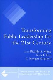 Cover of: Transforming Public Leadership for the 21st Century (Transformational Trends in Governance and Democracy)