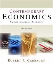 Cover of: Contemporary Economics: An Applications Approach