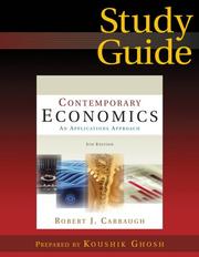 Cover of: Contemporary Economics: An Applications Approach