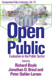 Cover of: Open to the Public: Evaluation in the Public Arena (Comparative Policy Evaluation)