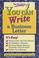 Cover of: You Can Write a Business Letter (You Can Write)
