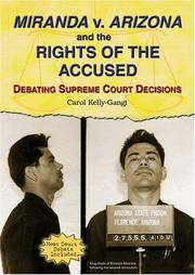 Cover of: Miranda V. Arizona And the Rights of the Accused: Debating Supreme Court Decisions