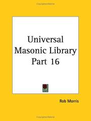 Cover of: Universal Masonic Library, Part 16