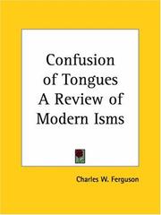 Cover of: Confusion of Tongues A Review of Modern Isms