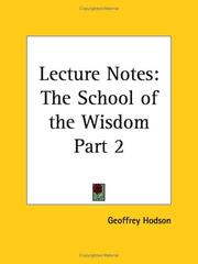 Cover of: Lecture Notes by Geoffrey Hodson