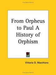 Cover of: From Orpheus to Paul by Vittorio Macchioro, Vittorio Macchioro