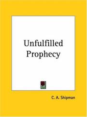 Cover of: Unfulfilled Prophecy