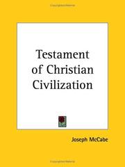 Cover of Testament of Christian Civilization by Joseph McCabe