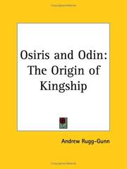 Cover of: Osiris and Odin: The Origin of Kingship