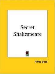 Cover of: Secret Shakespeare by Alfred Dodd