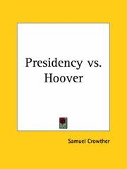 Cover of: Presidency vs. Hoover