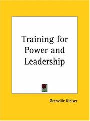 Cover of: Training for Power and Leadership