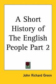 Cover of: A Short History of The English People, Part 2 by John Richard Green
