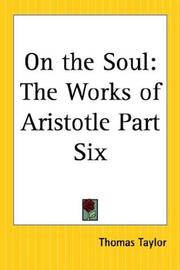 Cover of: On The Soul:: The Works Of Aristotle