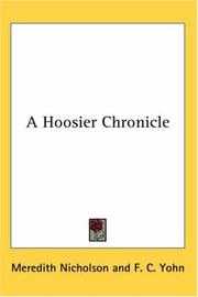 Cover of: A Hoosier Chronicle | Meredith Nicholson