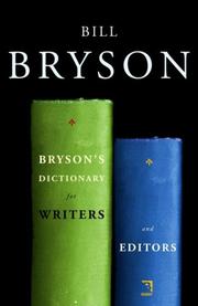 Cover of: Bryson's Dictionary for Writers and Editors by Bill Bryson