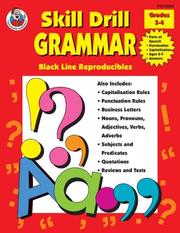 Cover of: Skill Drill Grammar, Grades 3 to 4 (Black Line Reproducibles)