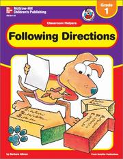 Cover of: Following Directions (Classroom Helpers) by Barbara Allman