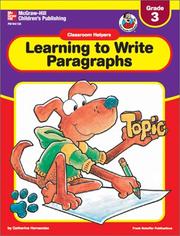 Cover of: Learning to Write Paragraphs