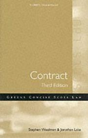 Cover of: Woolman Contract (Green's Concise Scots Law) by Stephen Woolman, Jonathan Lake