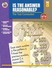 Cover of: Is the Answer Reasonable?, Grade 8 | School Specialty Publishing